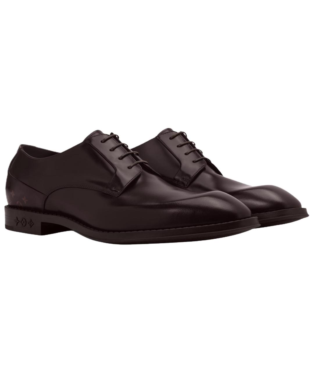 LOUIS VUITTON Коричневые кожаные туфли, фото 3