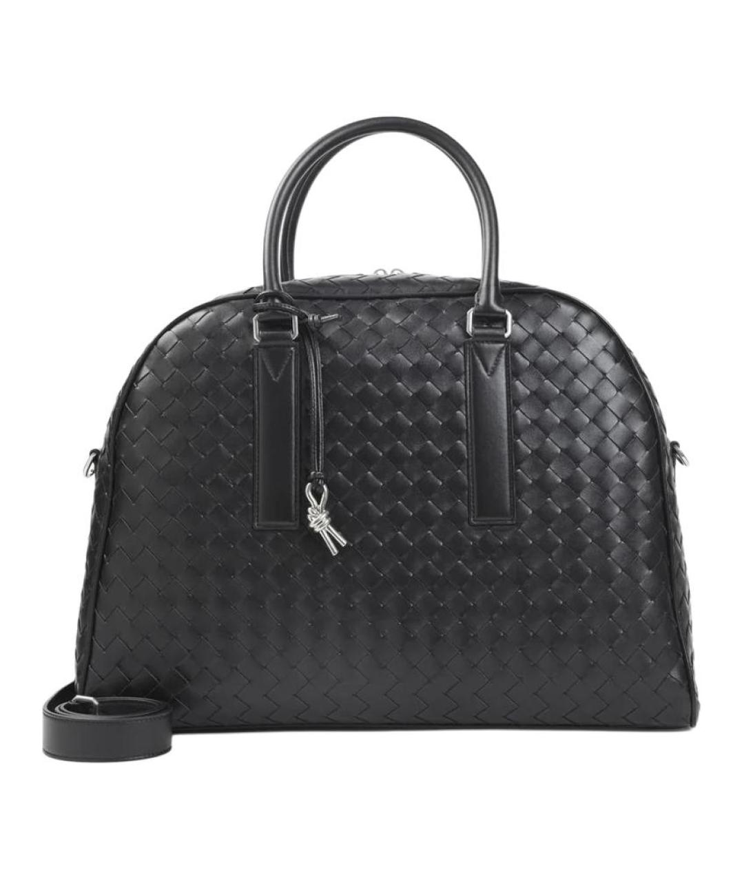 BOTTEGA VENETA Черная кожаная сумка на плечо, фото 1