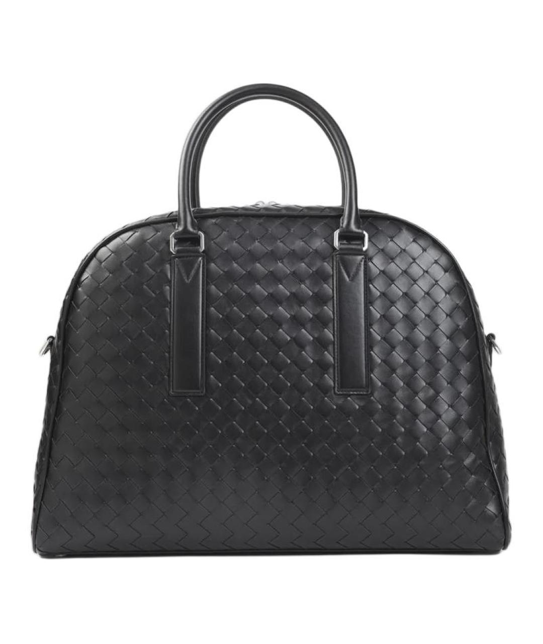 BOTTEGA VENETA Черная кожаная сумка на плечо, фото 2