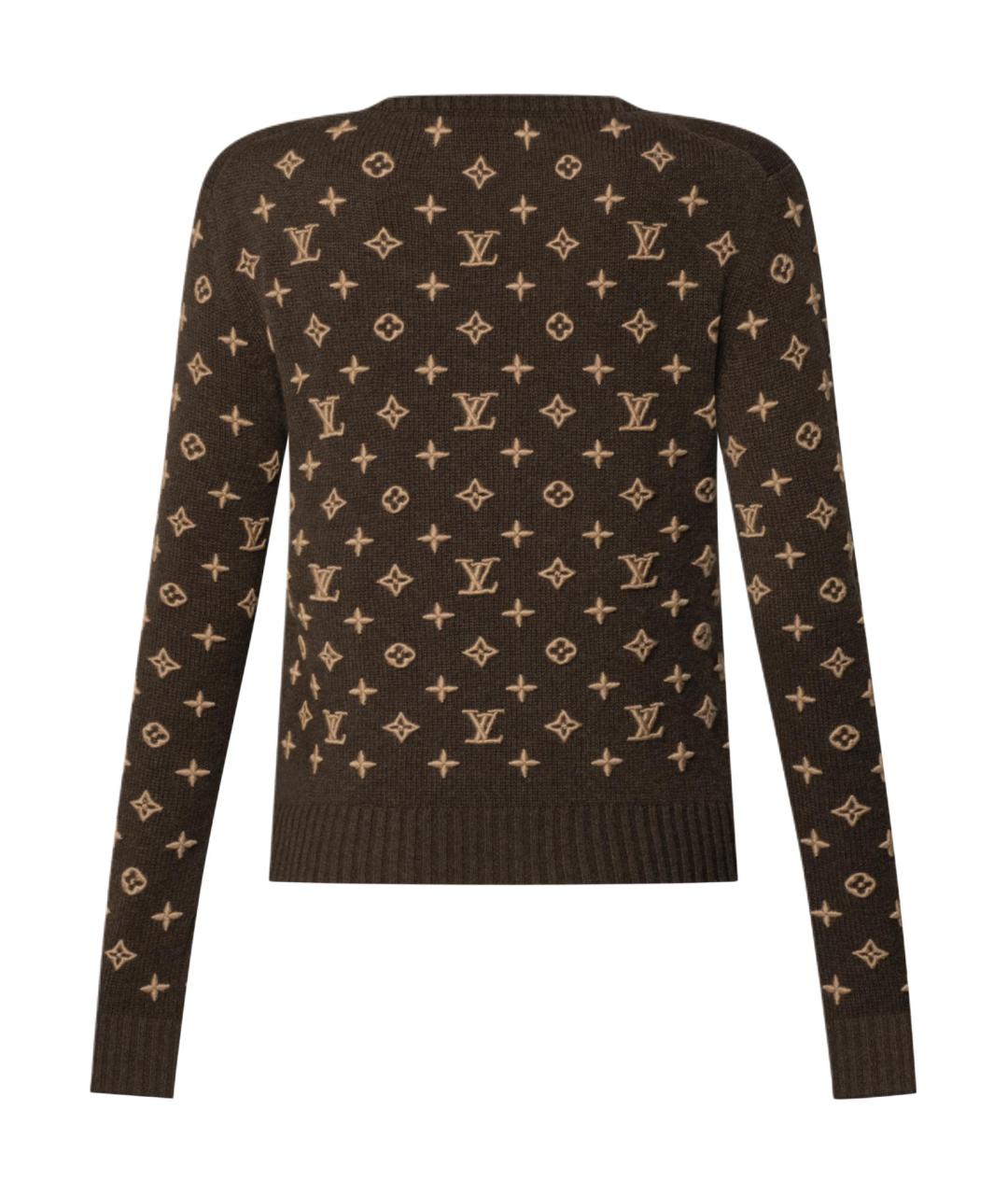 LOUIS VUITTON Коричневый джемпер / свитер, фото 2