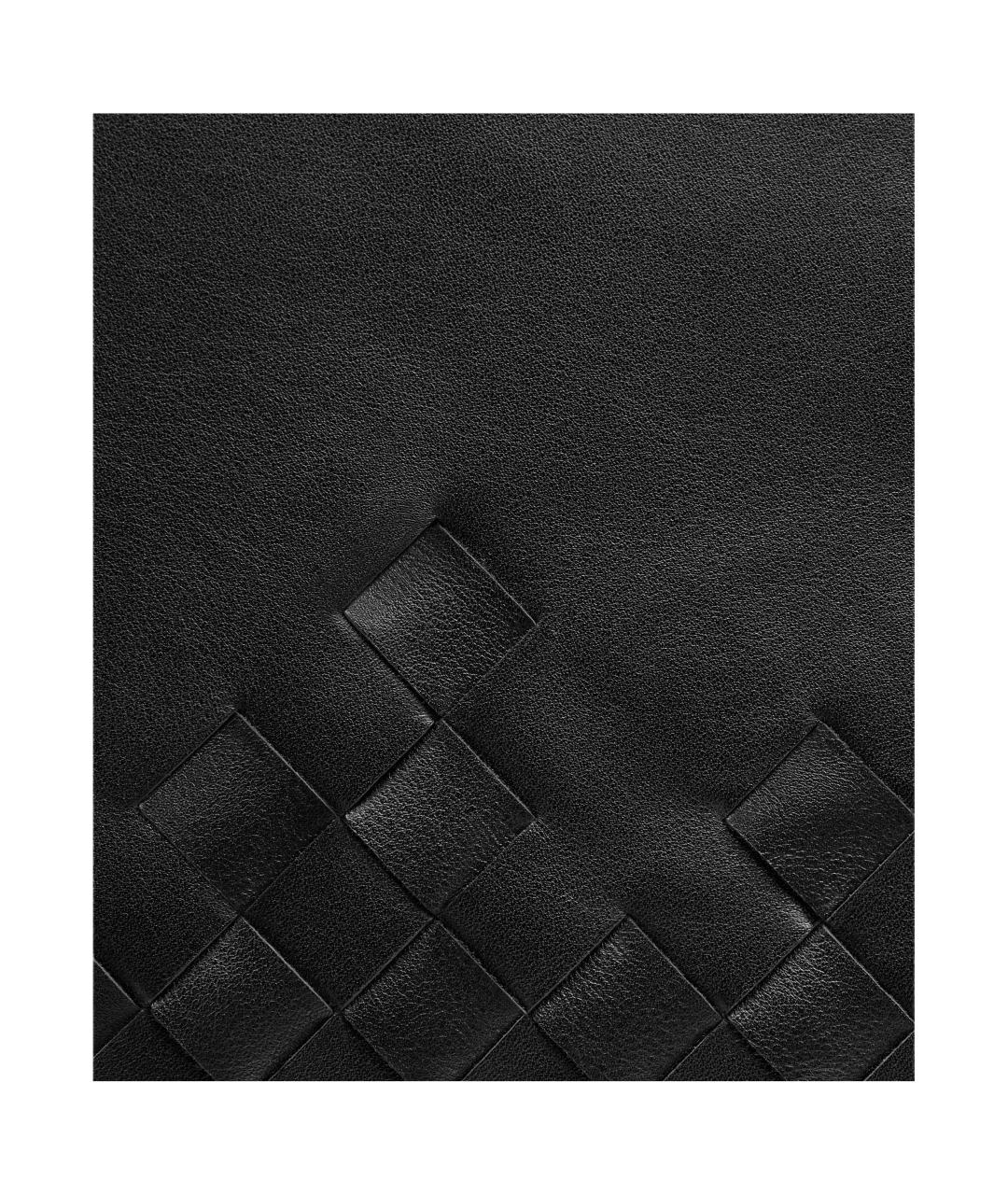 BOTTEGA VENETA Черная кожаная сумка на плечо, фото 4