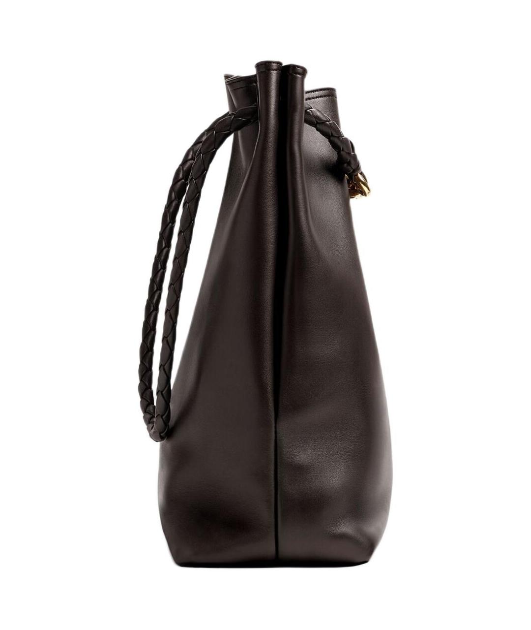 BOTTEGA VENETA Коричневая кожаная сумка через плечо, фото 3