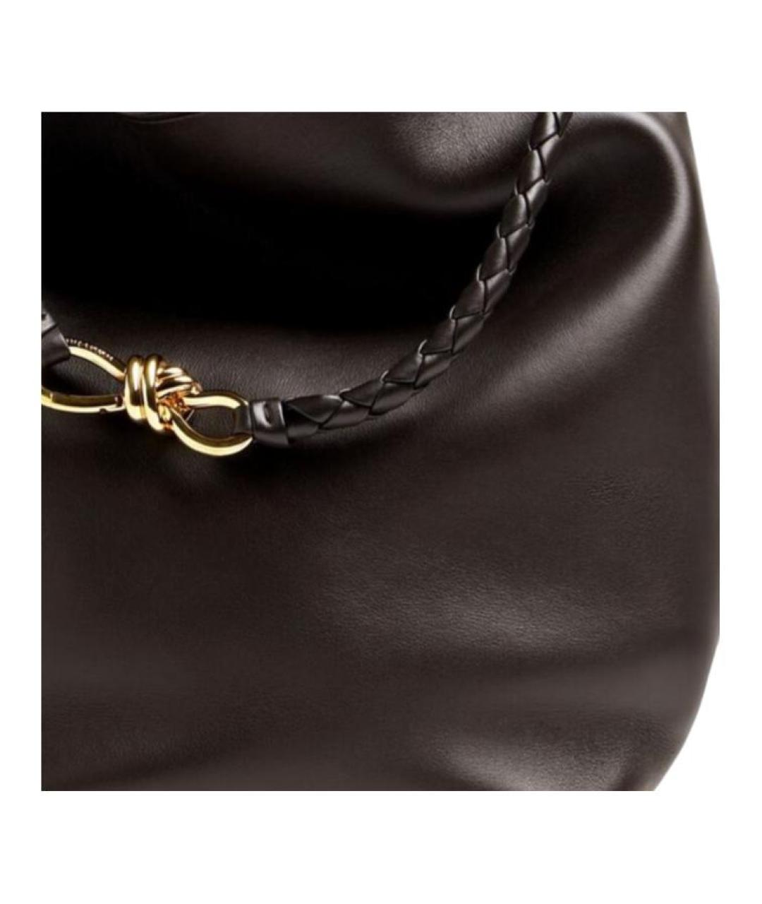 BOTTEGA VENETA Коричневая кожаная сумка через плечо, фото 6