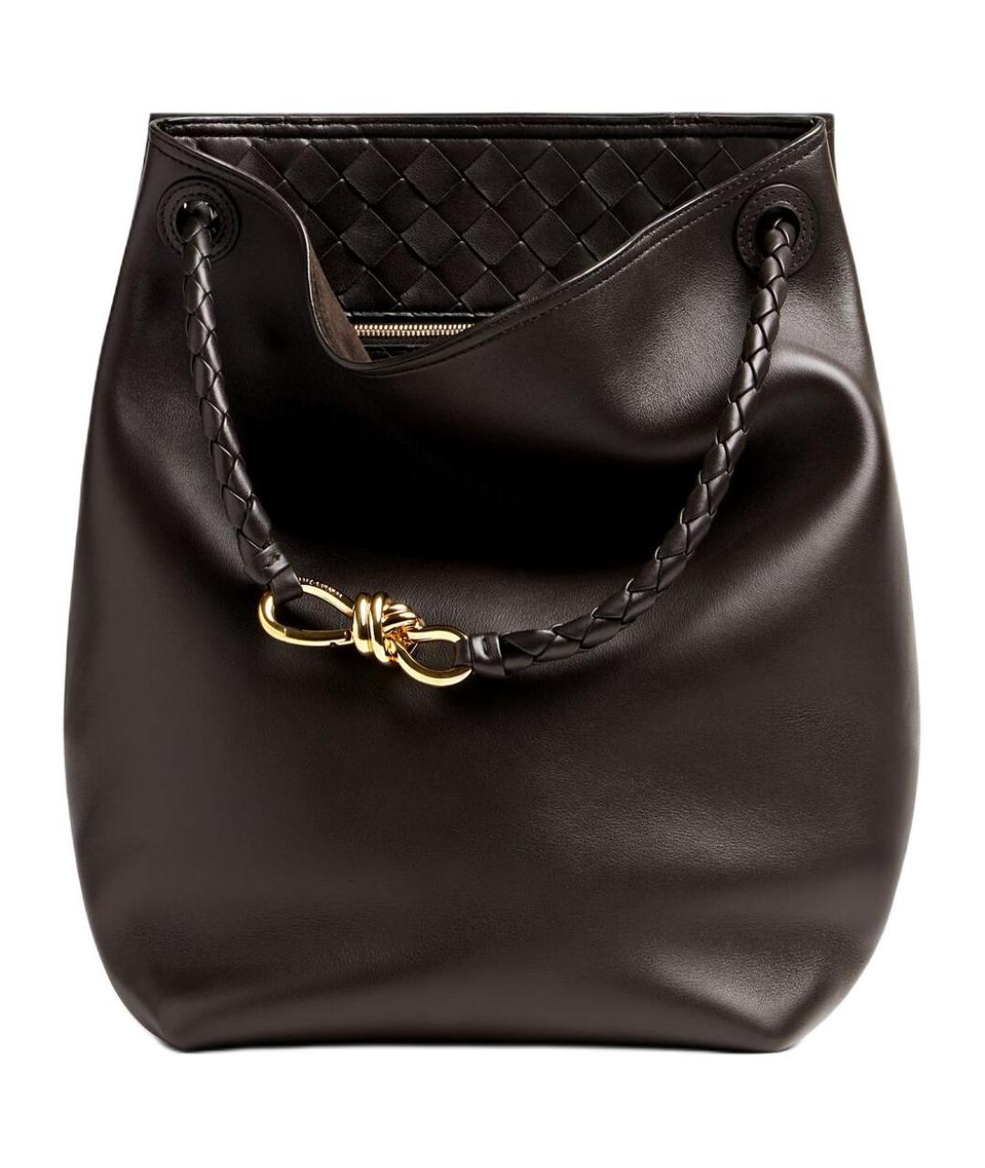 BOTTEGA VENETA Коричневая кожаная сумка через плечо, фото 2