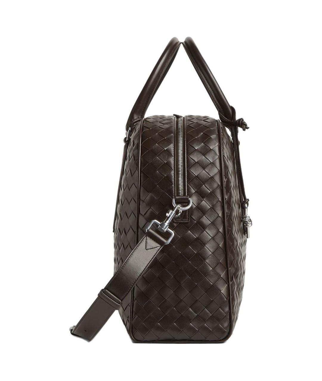 BOTTEGA VENETA Коричневая кожаная сумка на плечо, фото 2