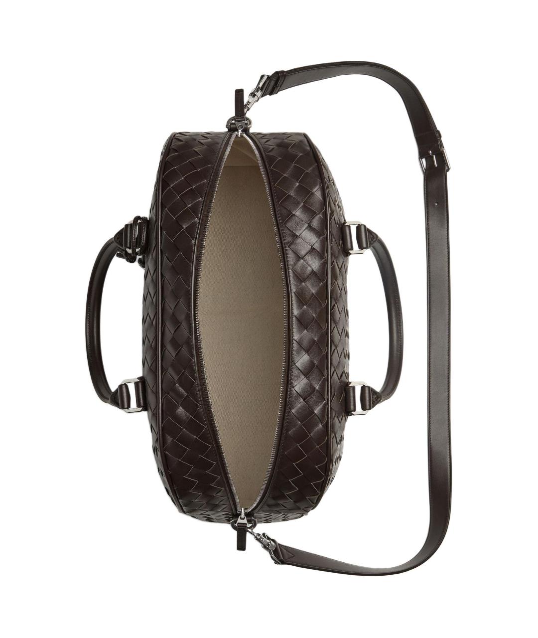 BOTTEGA VENETA Коричневая кожаная сумка на плечо, фото 3