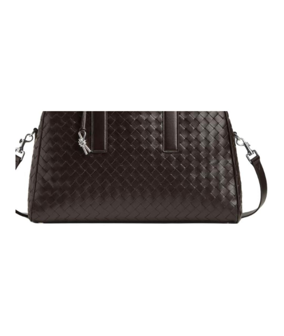 BOTTEGA VENETA Коричневая кожаная сумка на плечо, фото 4