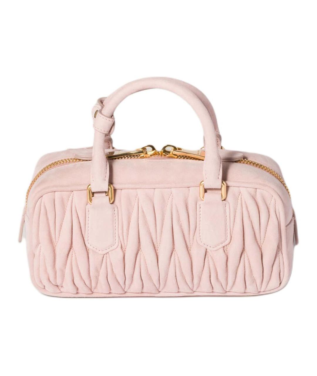 MIU MIU Розовая кожаная сумка через плечо, фото 3