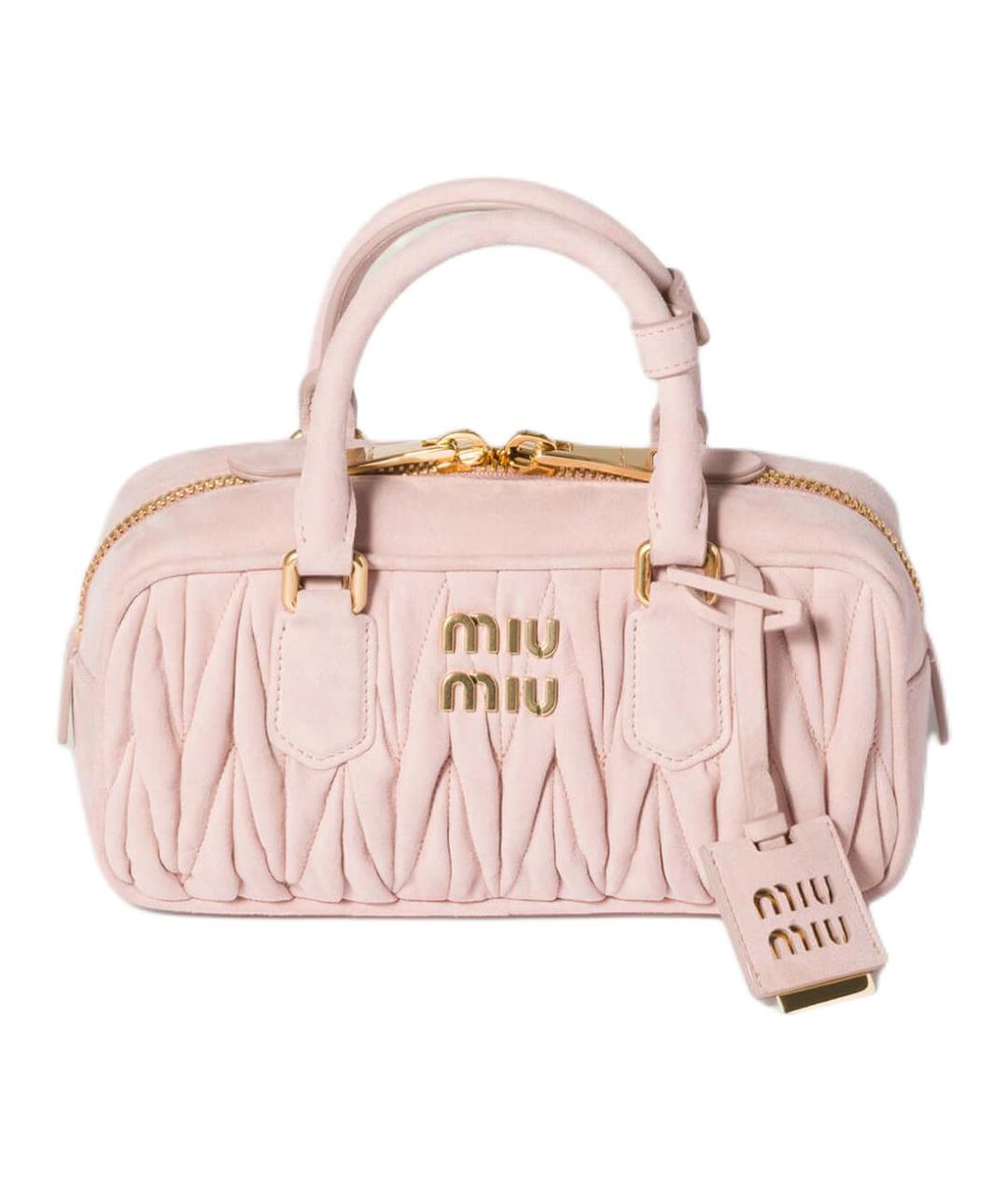 MIU MIU Розовая кожаная сумка через плечо, фото 1