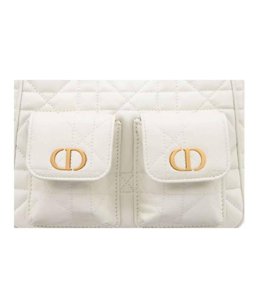 CHRISTIAN DIOR Белый кожаный рюкзак, фото 5