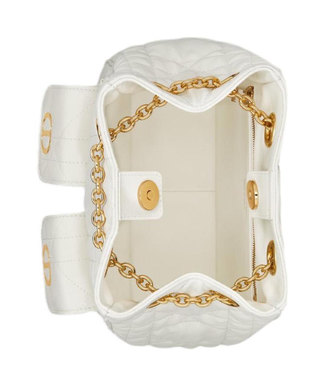 CHRISTIAN DIOR Белый кожаный рюкзак, фото 4