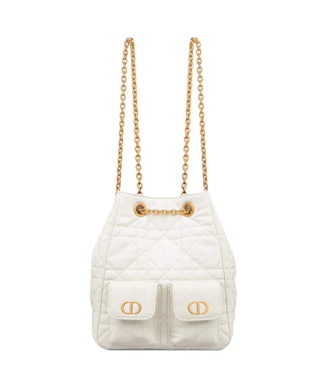 CHRISTIAN DIOR Белый кожаный рюкзак, фото 1