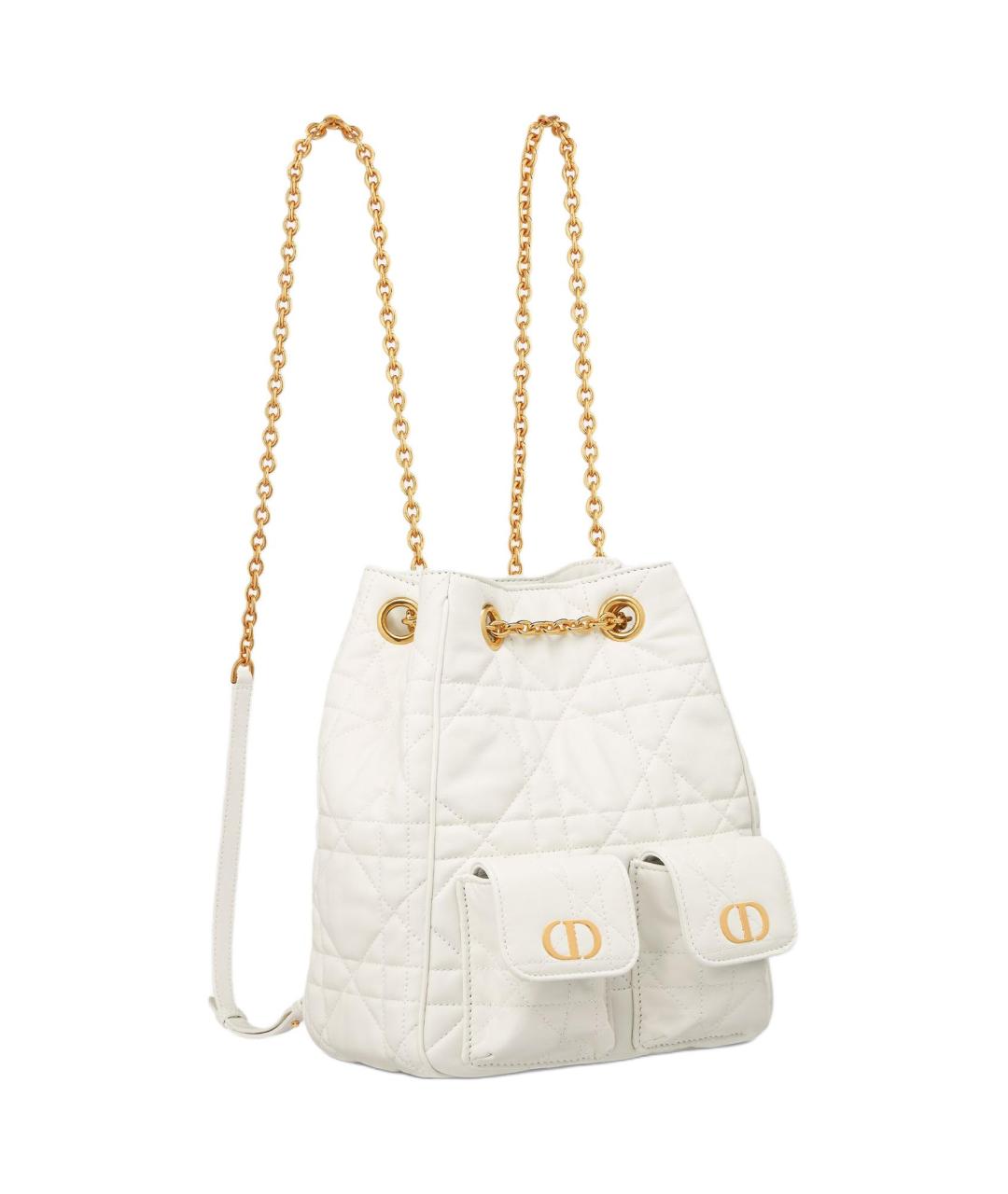 CHRISTIAN DIOR Белый кожаный рюкзак, фото 2