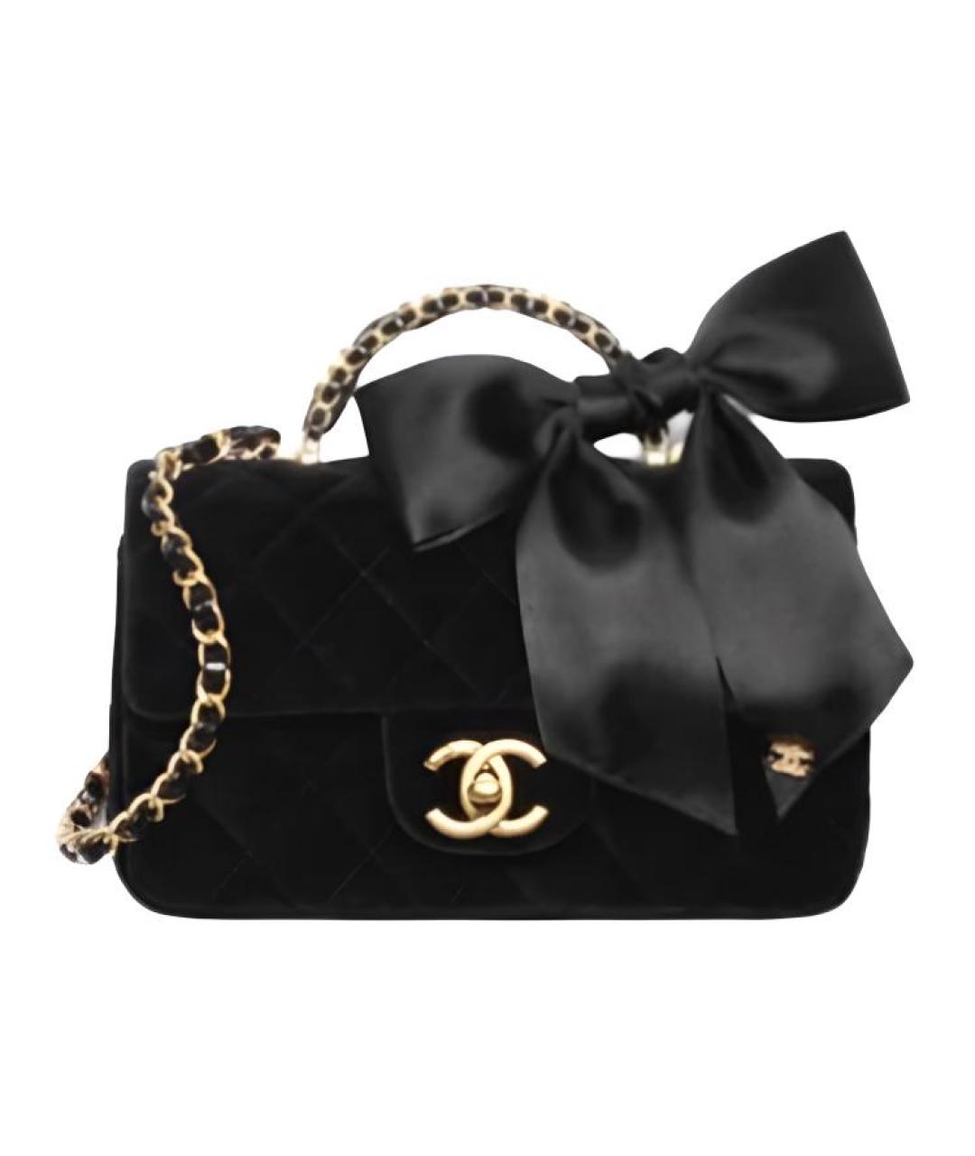 CHANEL Черная тканевая сумка через плечо, фото 1