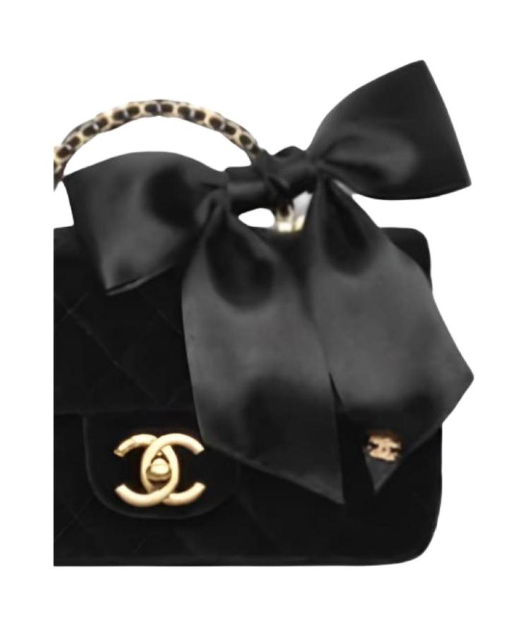 CHANEL Черная тканевая сумка через плечо, фото 2