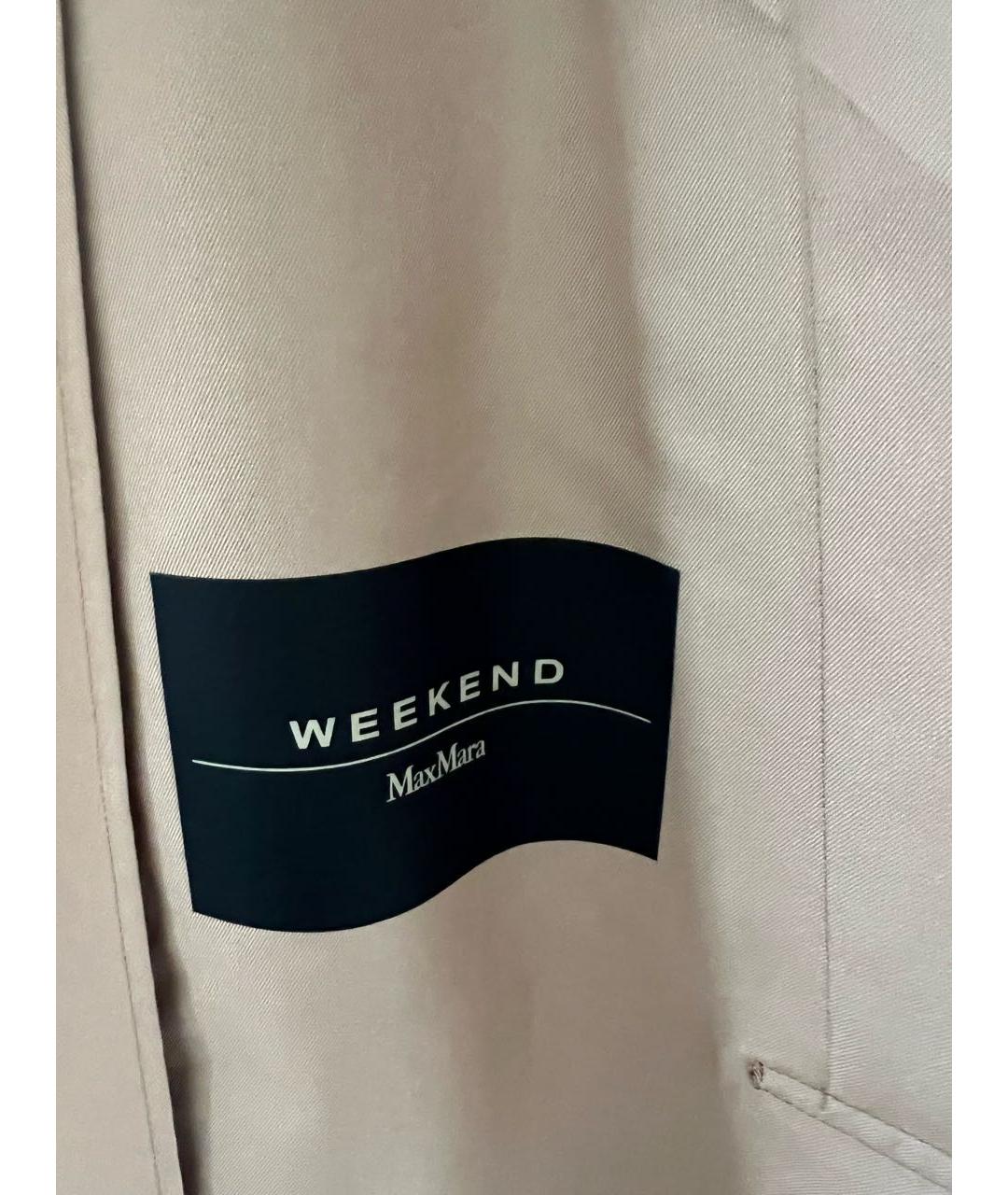 WEEKEND MAX MARA Бежевый тренч/плащ, фото 5