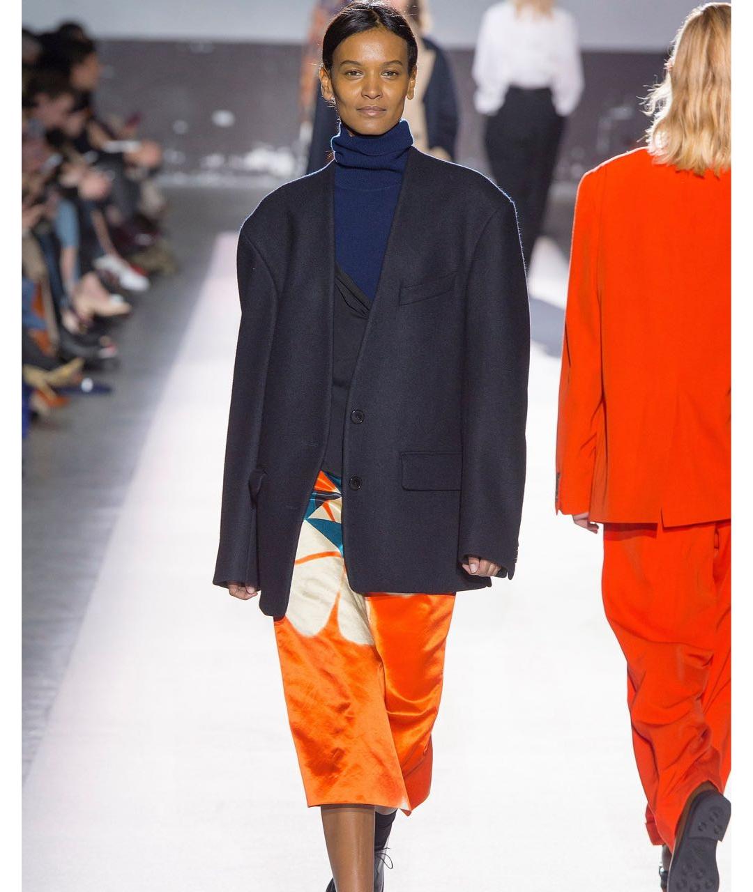 DRIES VAN NOTEN Темно-синее шерстяное пальто, фото 6