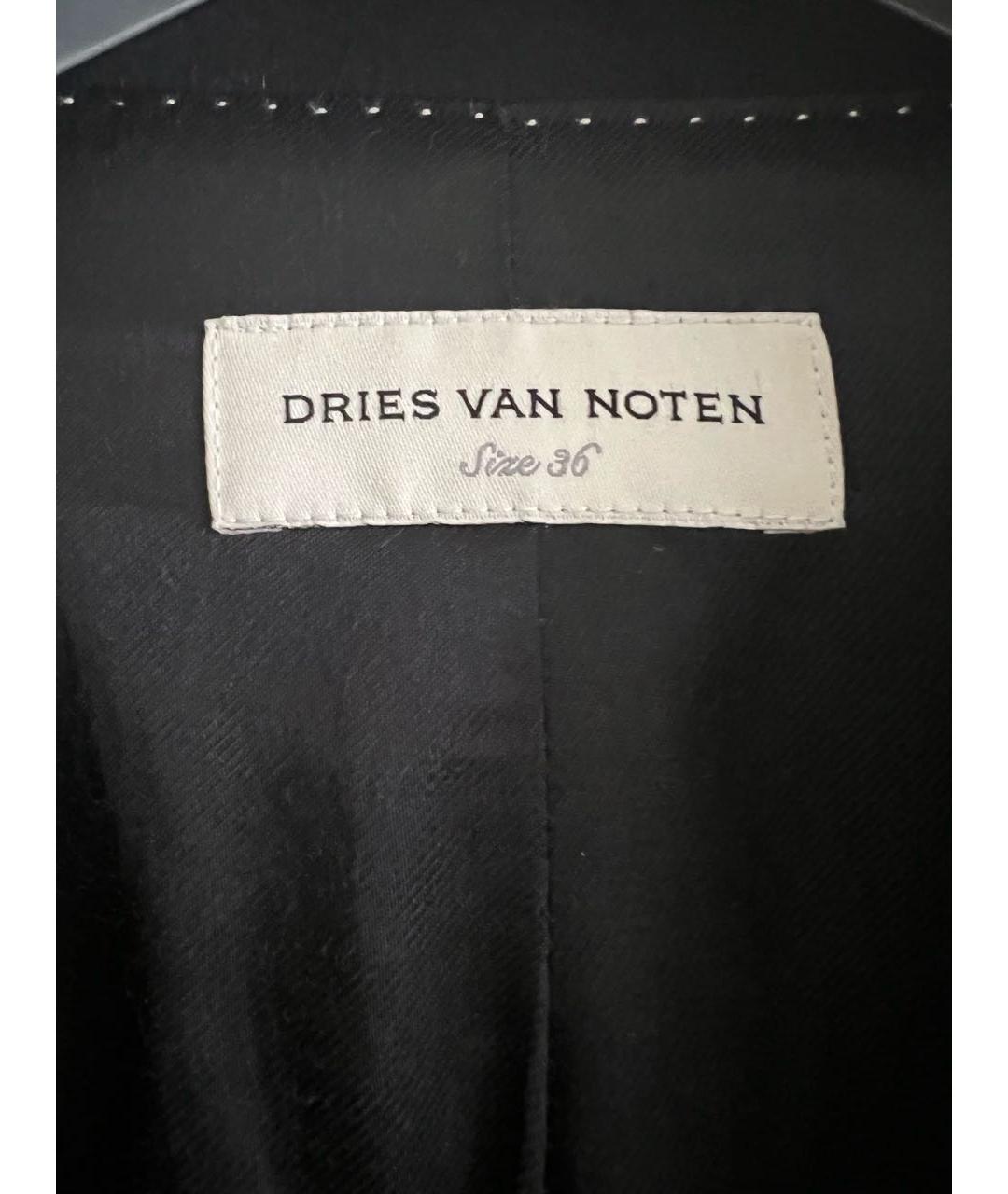 DRIES VAN NOTEN Темно-синее шерстяное пальто, фото 3