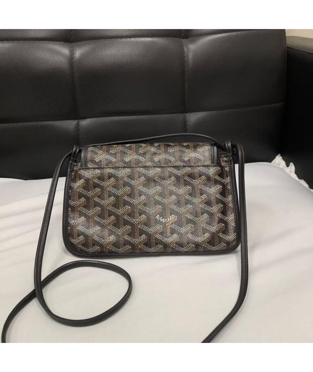 GOYARD Коричневая кожаная сумка через плечо, фото 3