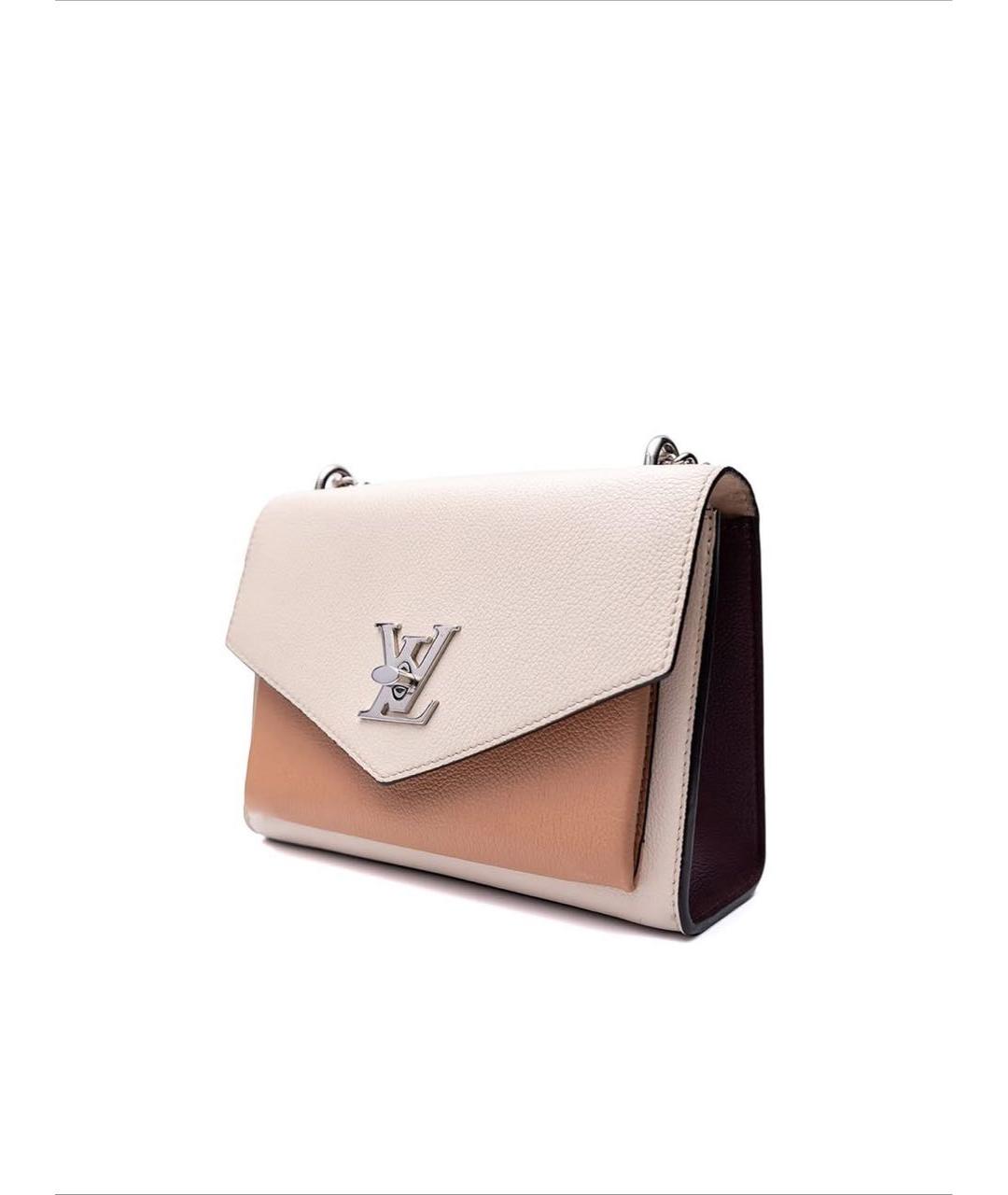 LOUIS VUITTON Бежевая кожаная сумка через плечо, фото 2