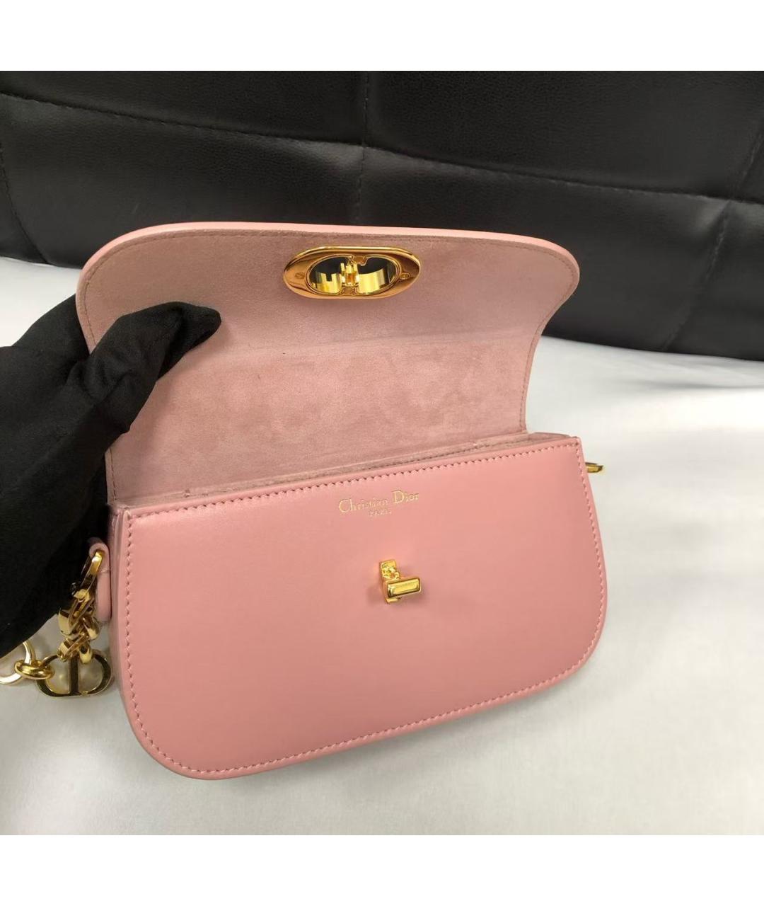 CHRISTIAN DIOR Розовая сумка через плечо из искусственной кожи, фото 4