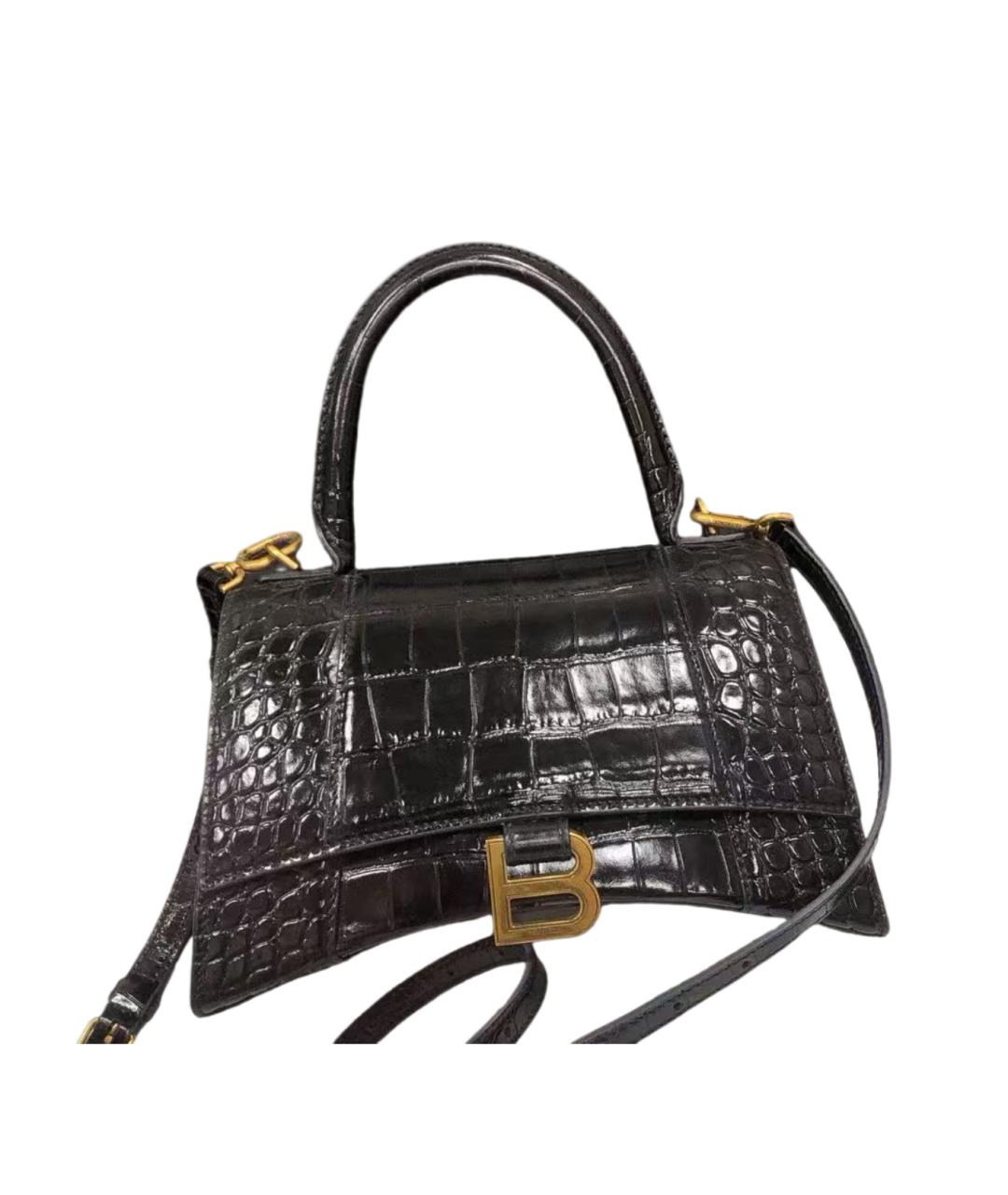BALENCIAGA Черная кожаная сумка с короткими ручками, фото 1