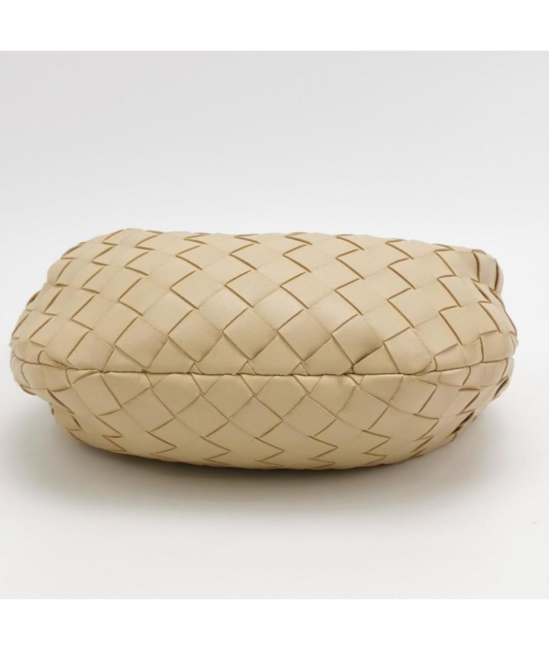 BOTTEGA VENETA Бежевая кожаная сумка с короткими ручками, фото 3