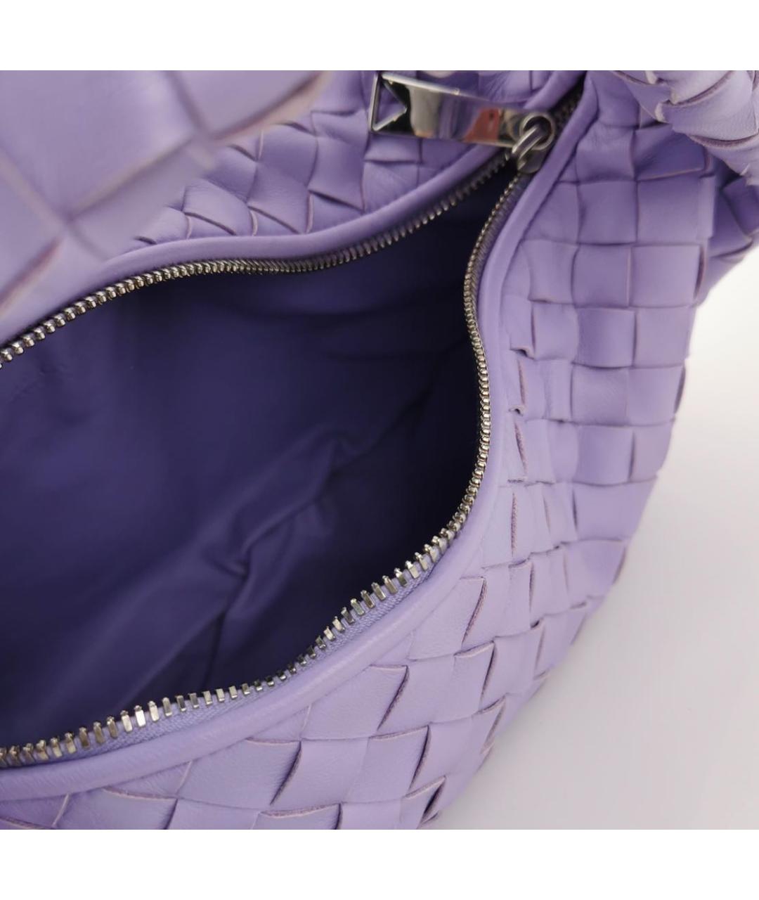 BOTTEGA VENETA Фиолетовая кожаная сумка тоут, фото 6