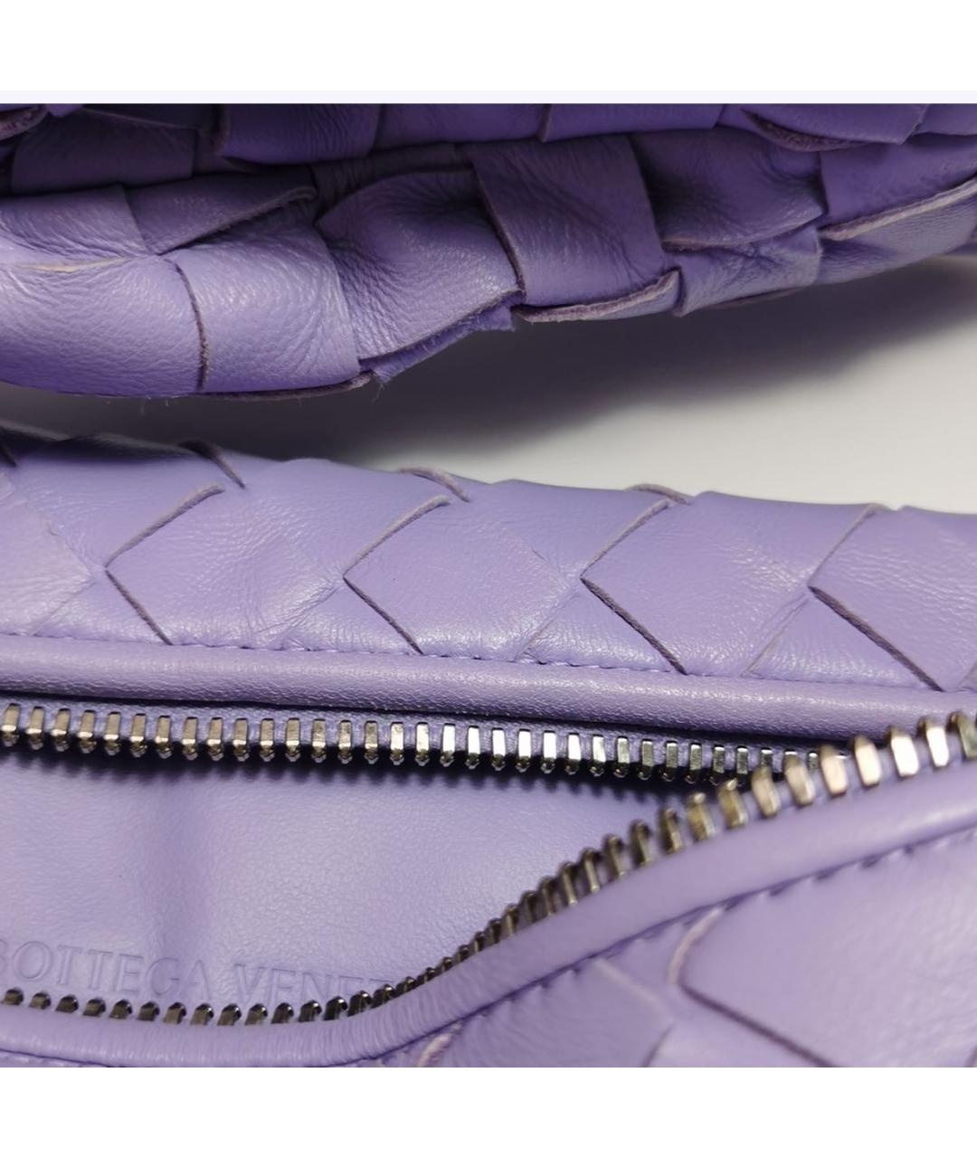 BOTTEGA VENETA Фиолетовая кожаная сумка тоут, фото 8