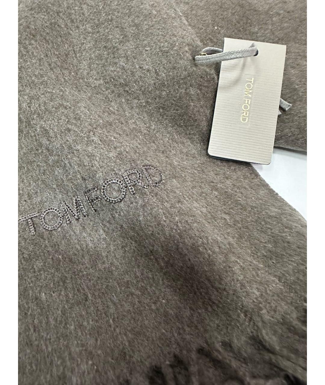 TOM FORD Коричневый шарф, фото 3