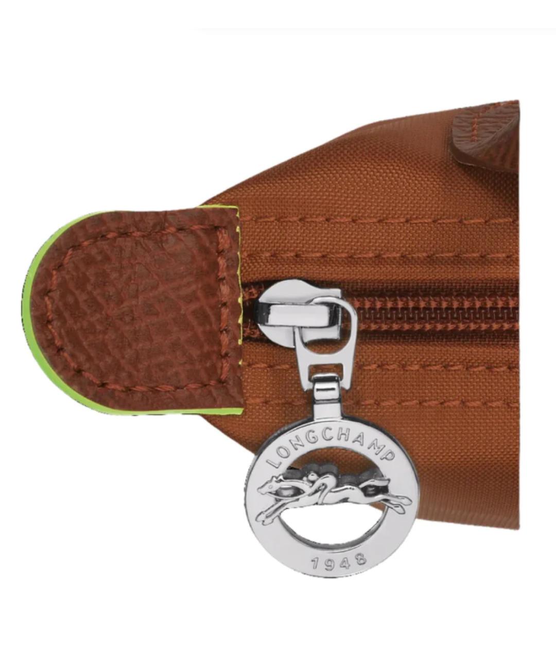 LONGCHAMP Коричневая тканевая поясная сумка, фото 4