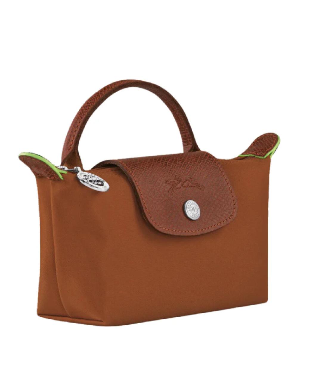 LONGCHAMP Коричневая тканевая поясная сумка, фото 2