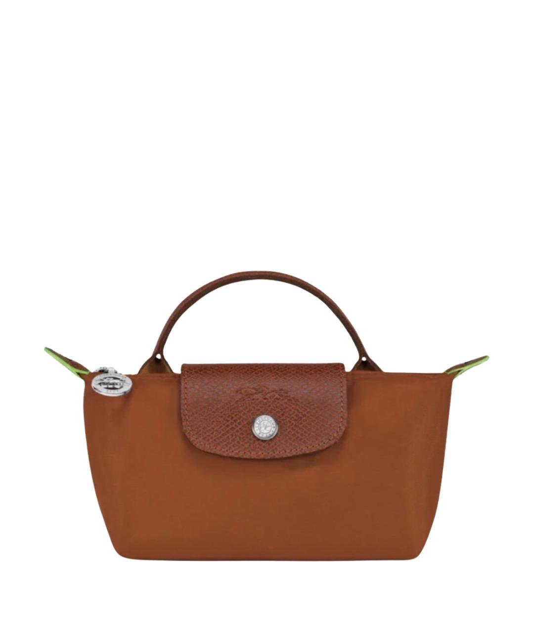 LONGCHAMP Коричневая тканевая поясная сумка, фото 1