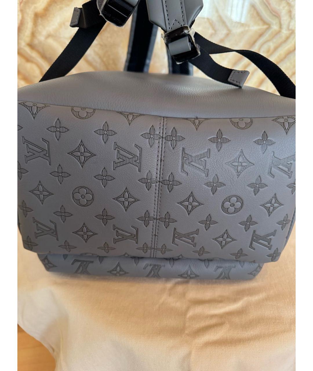 LOUIS VUITTON Антрацитовый кожаный рюкзак, фото 5
