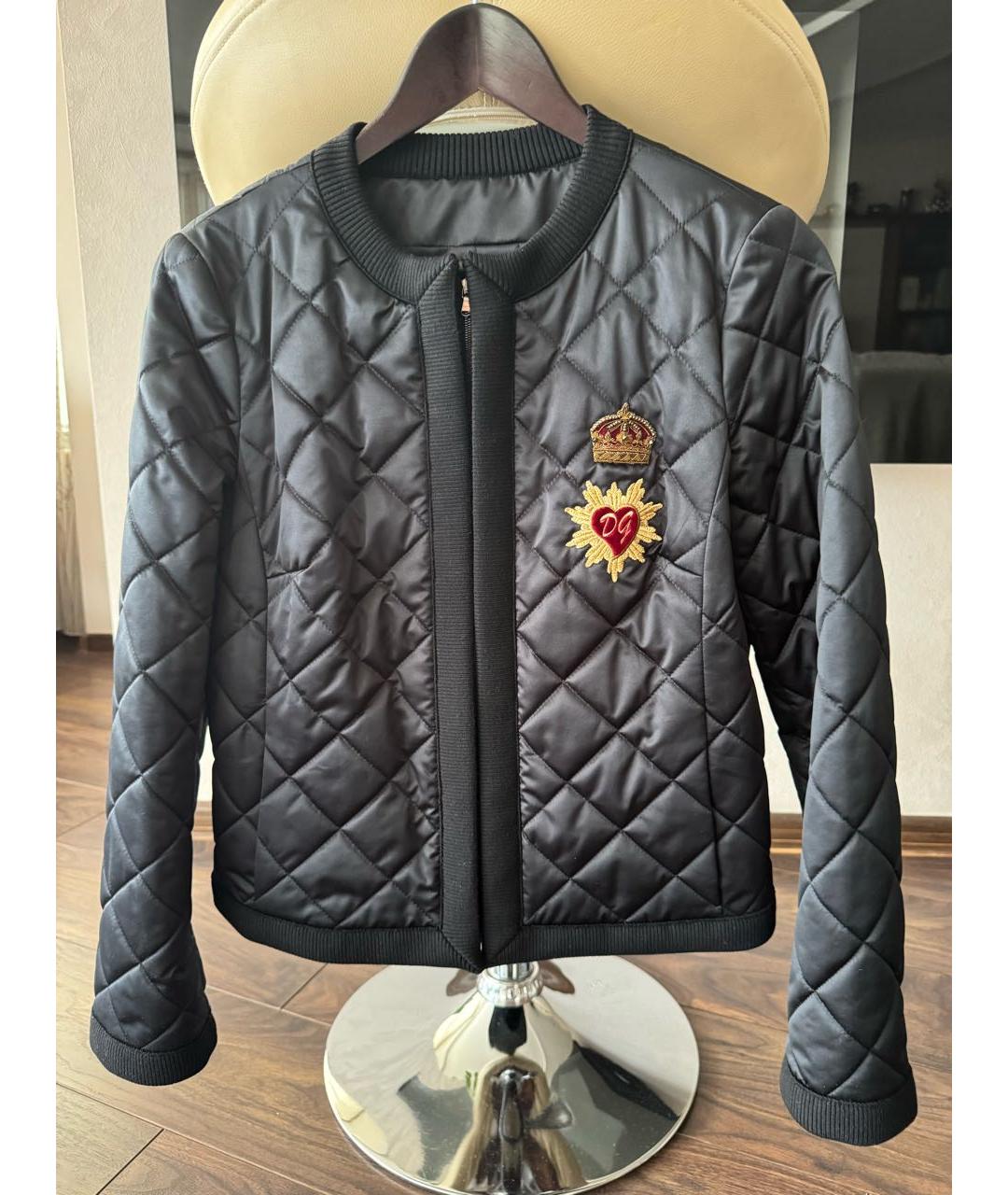 DOLCE&GABBANA Черная полиэстеровая куртка, фото 7