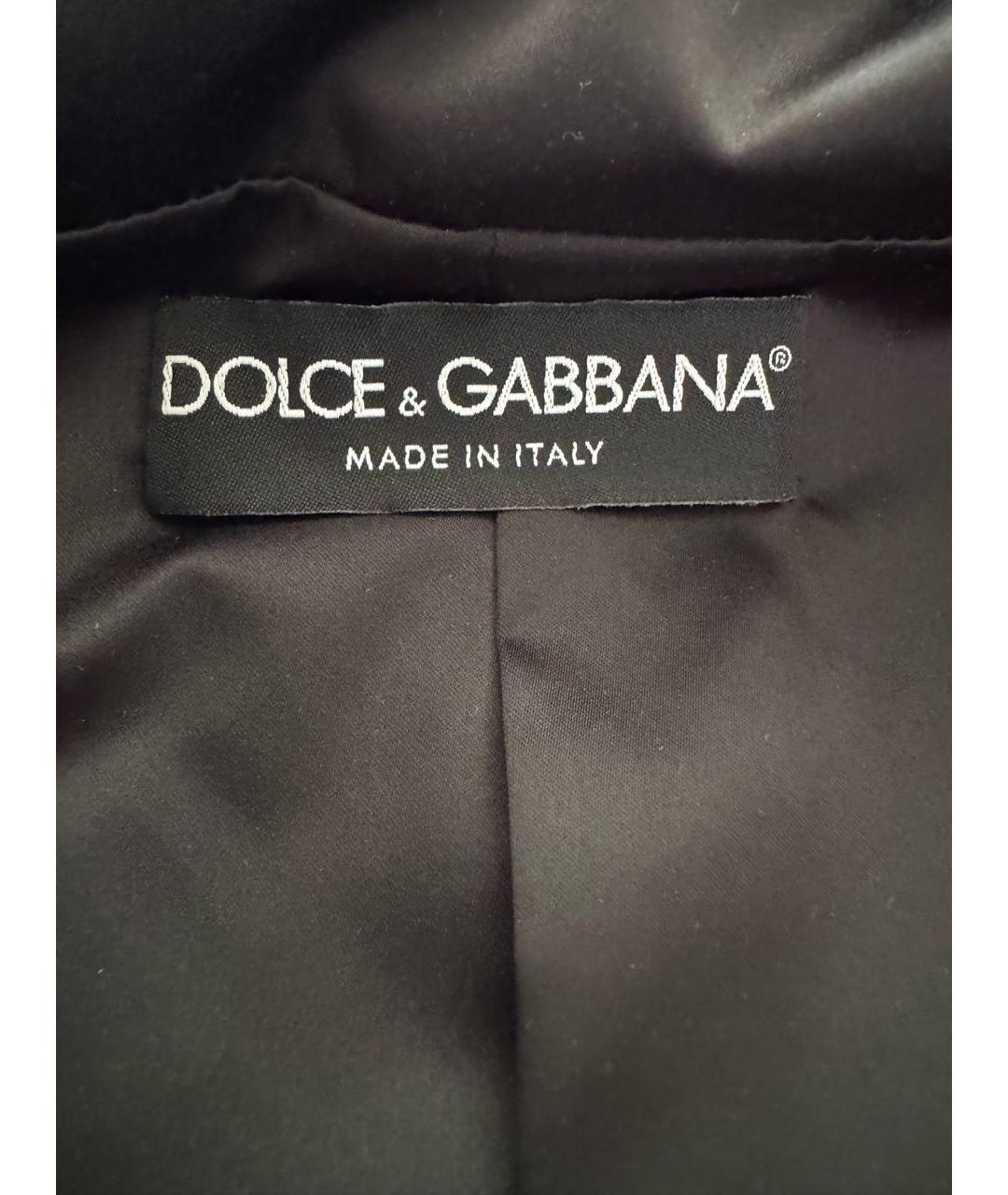 DOLCE&GABBANA Черная полиэстеровая куртка, фото 4