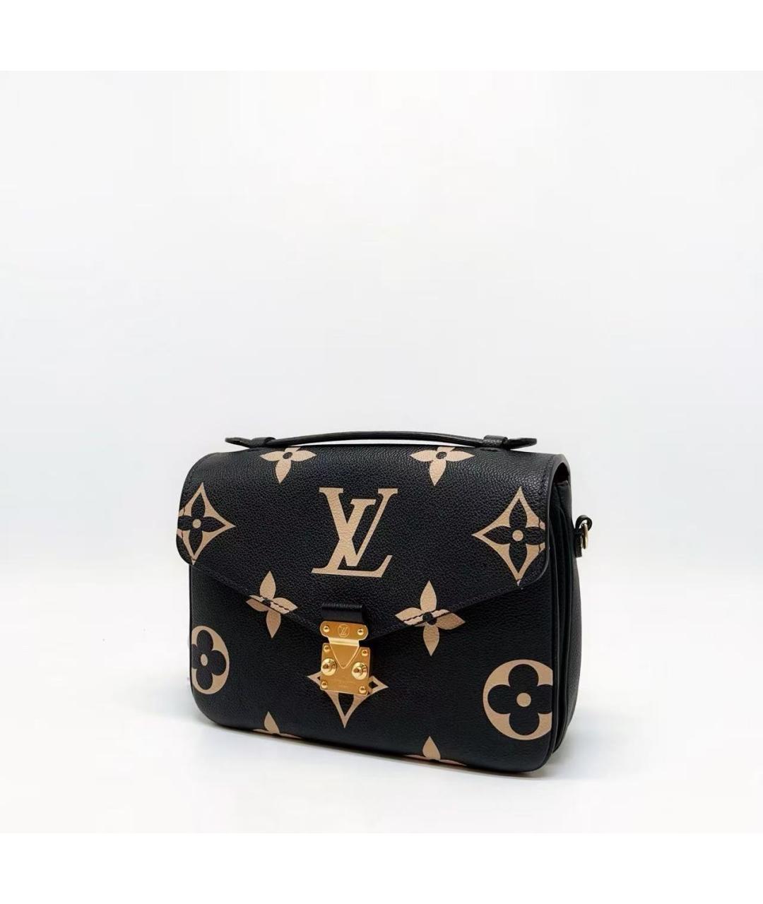 LOUIS VUITTON Черная кожаная сумка через плечо, фото 4