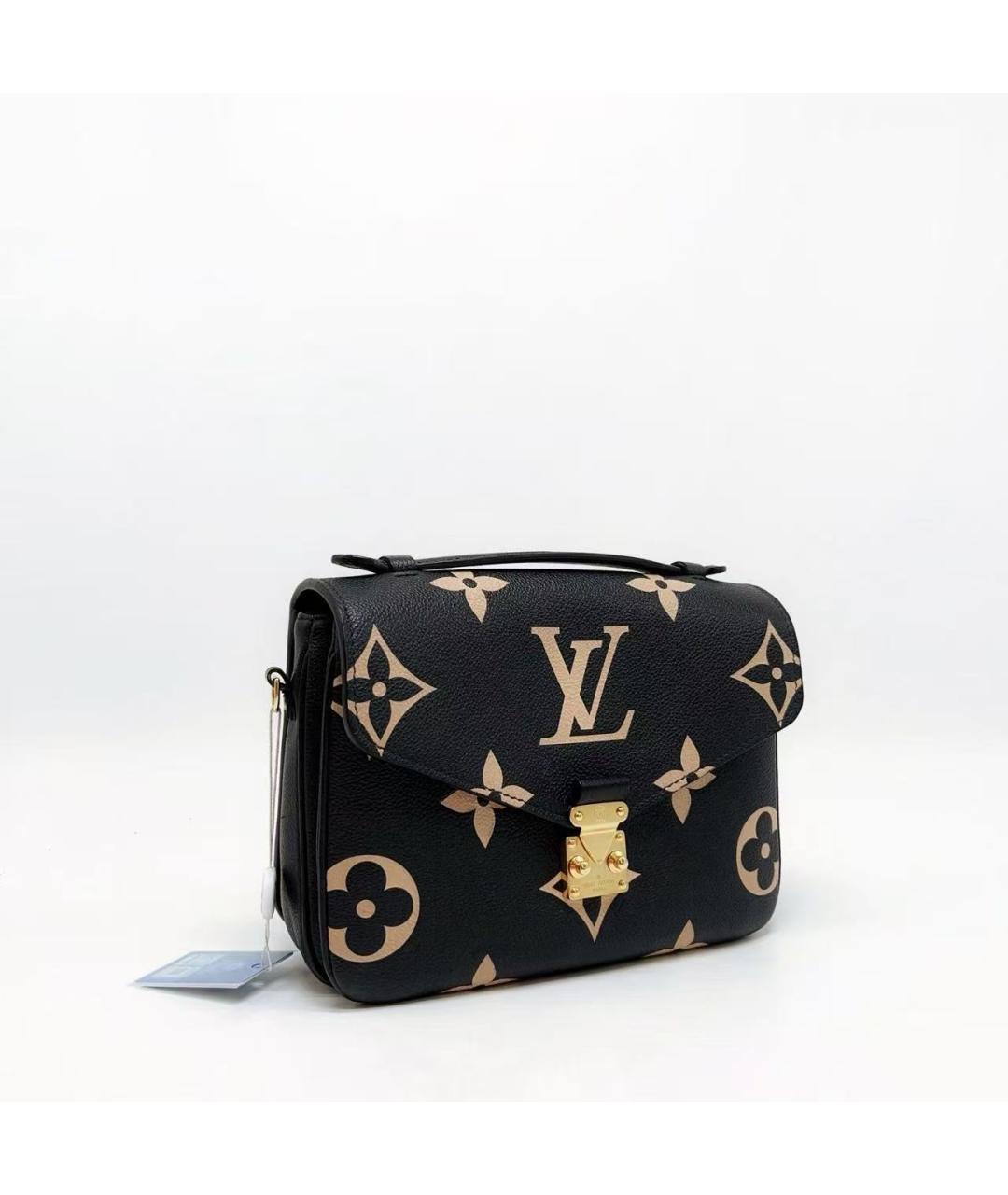 LOUIS VUITTON Черная кожаная сумка через плечо, фото 5