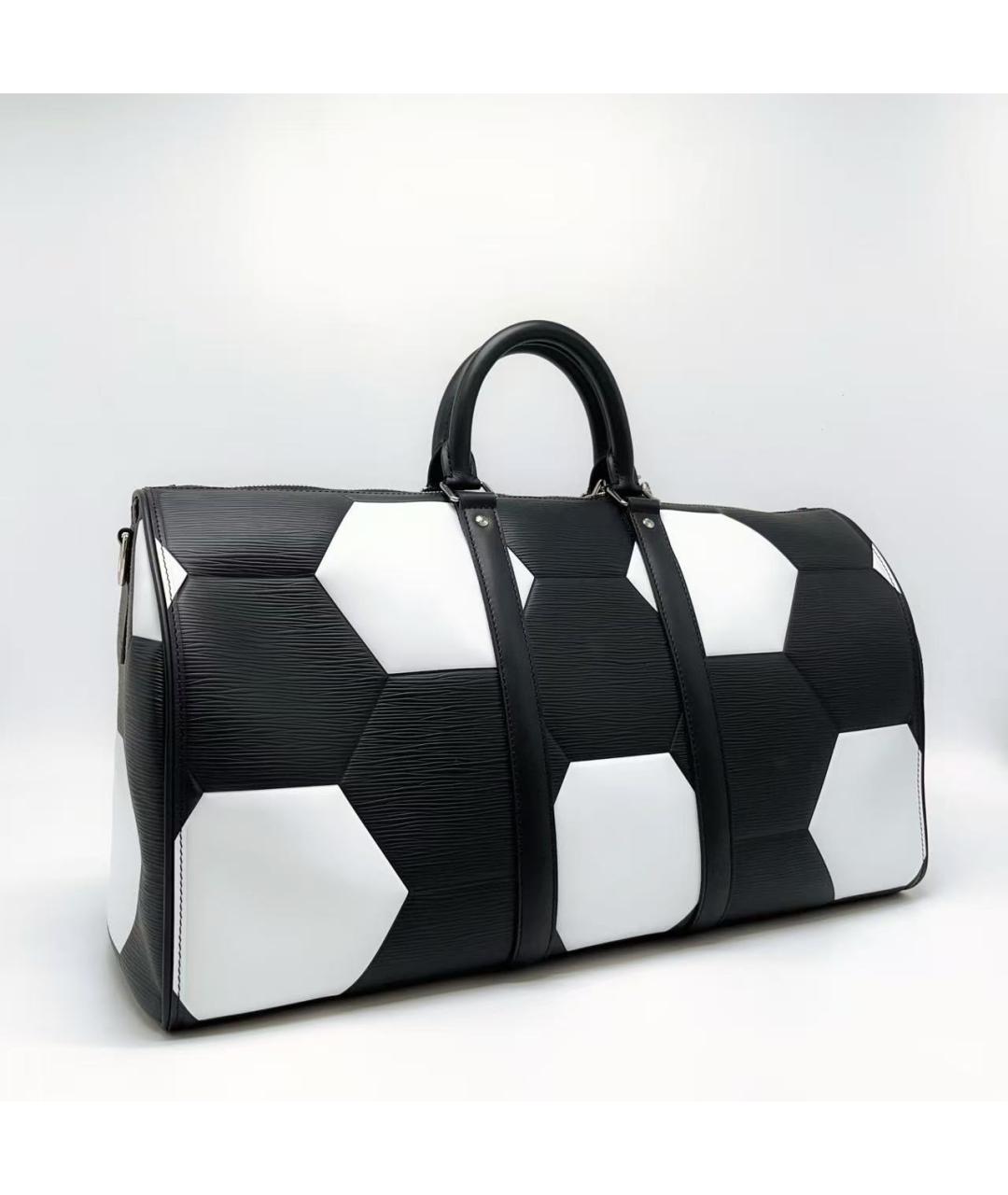 LOUIS VUITTON Черная кожаная дорожная/спортивная сумка, фото 5