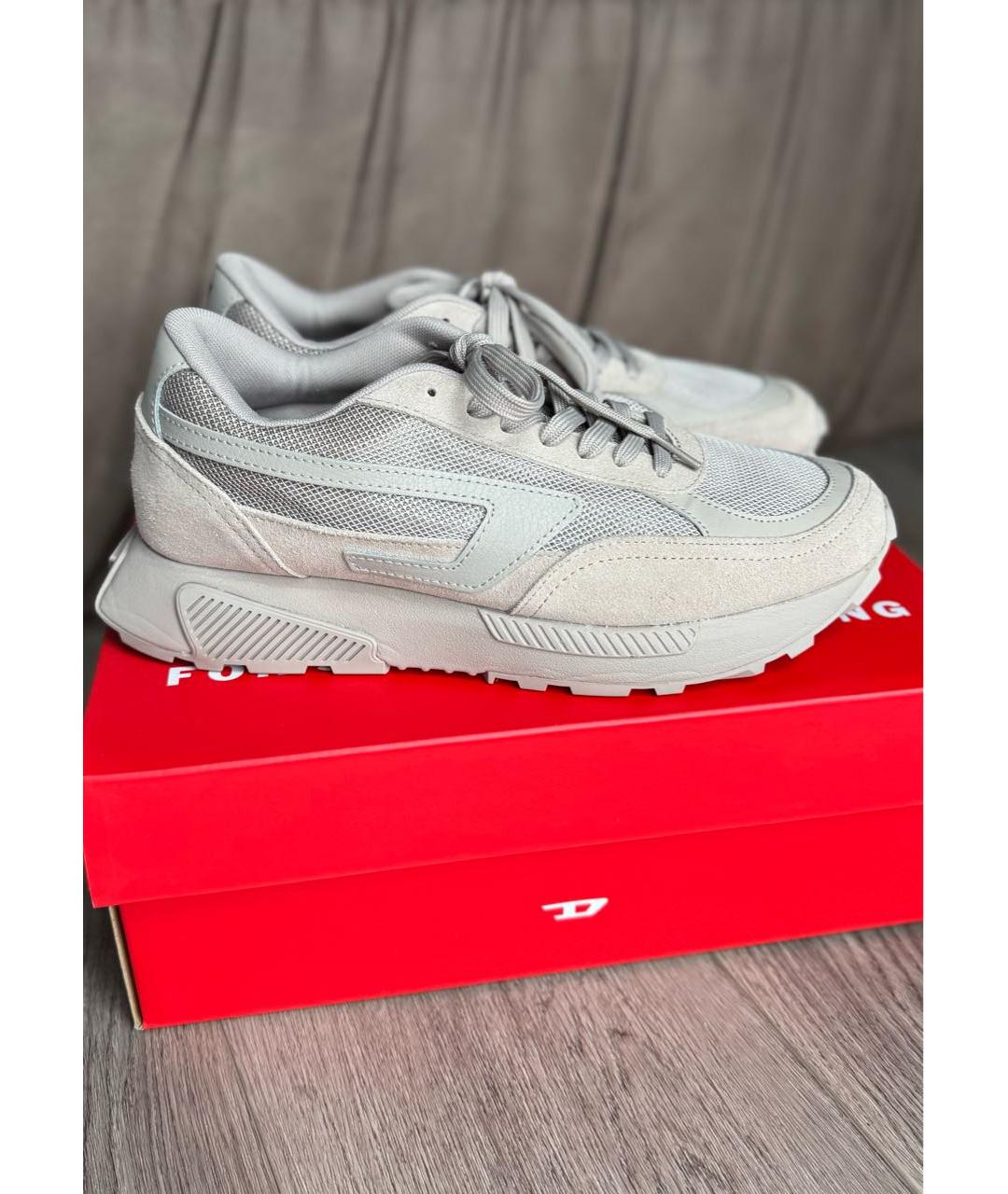 DIESEL Бежевые замшевые кроссовки, фото 2