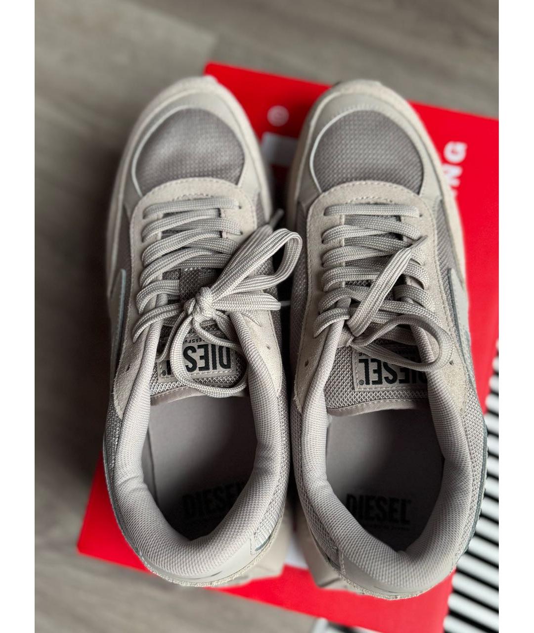 DIESEL Бежевые замшевые кроссовки, фото 5