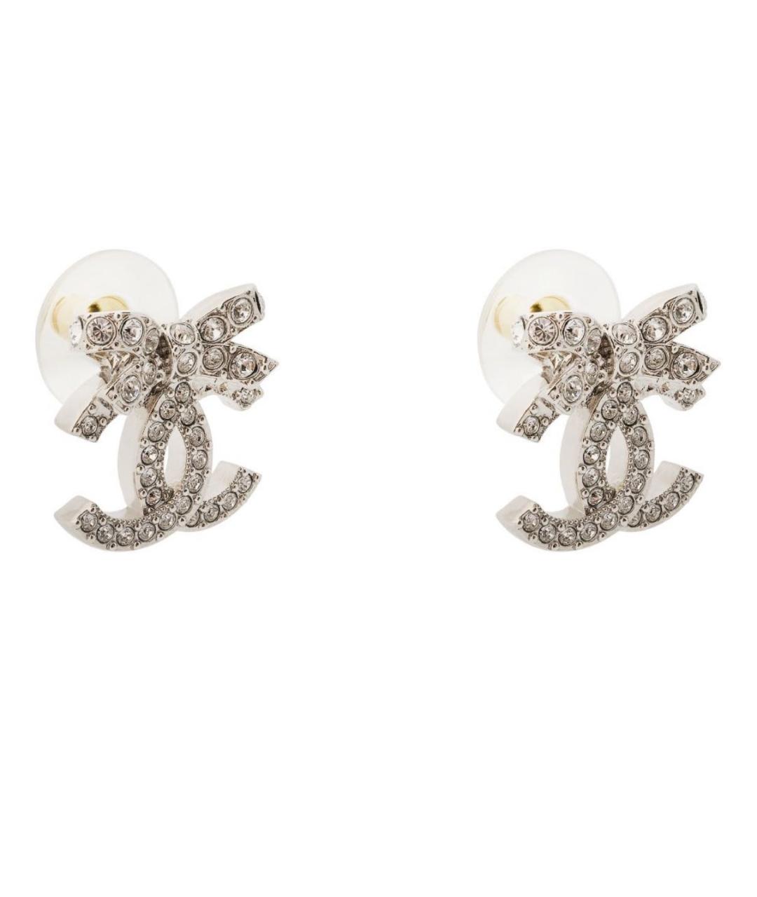 CHANEL Серебряные металлические серьги, фото 2
