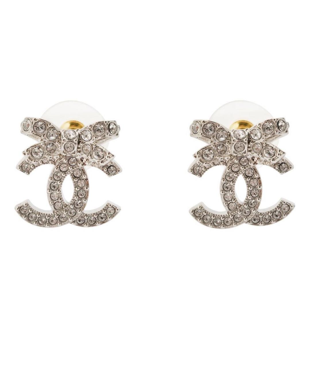 CHANEL Серебряные металлические серьги, фото 1