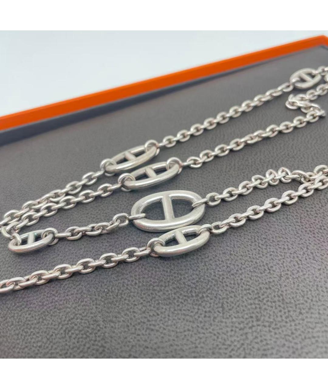 HERMES Серебряное серебряное колье, фото 4