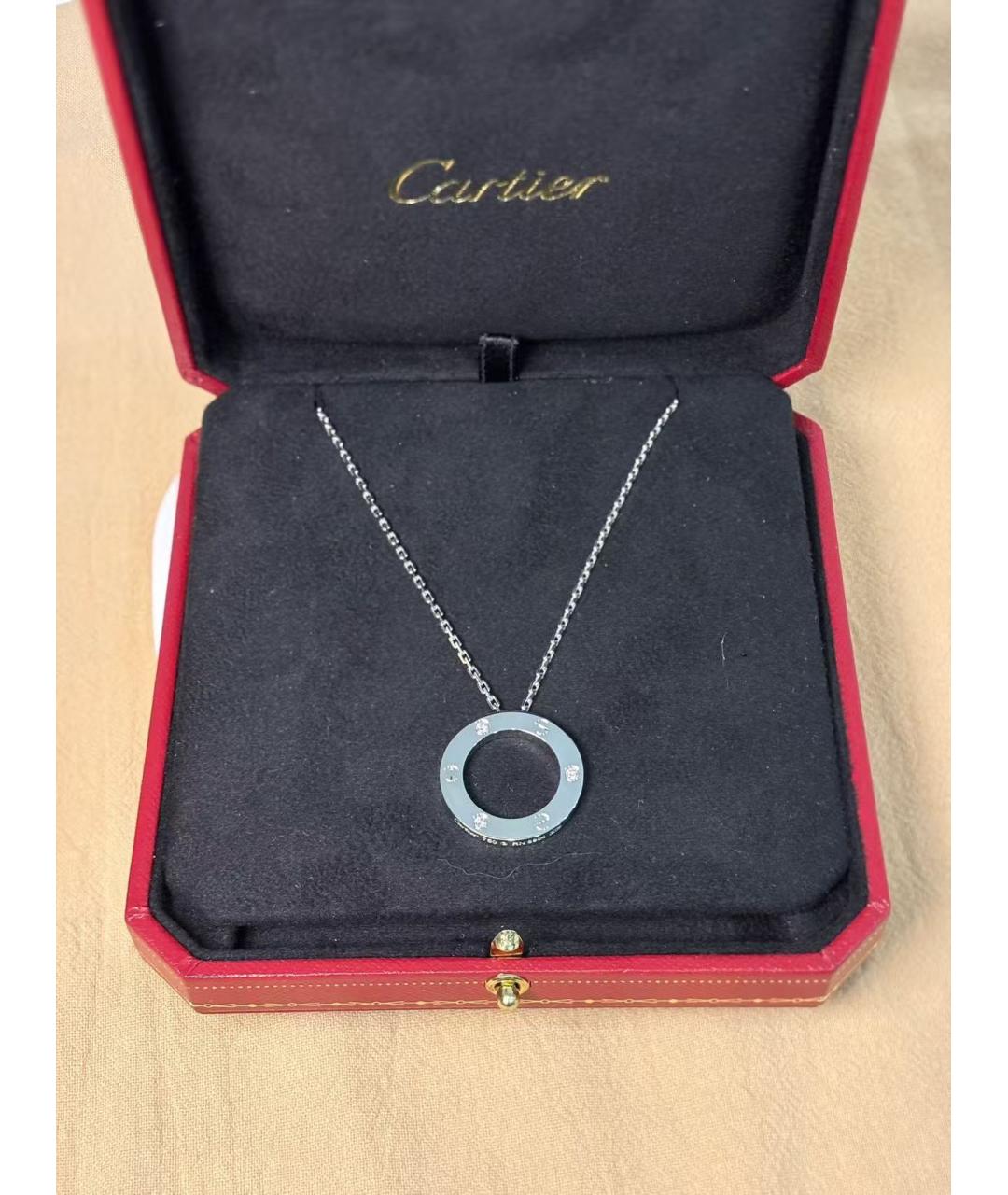 CARTIER Серебряное колье из белого золота, фото 2