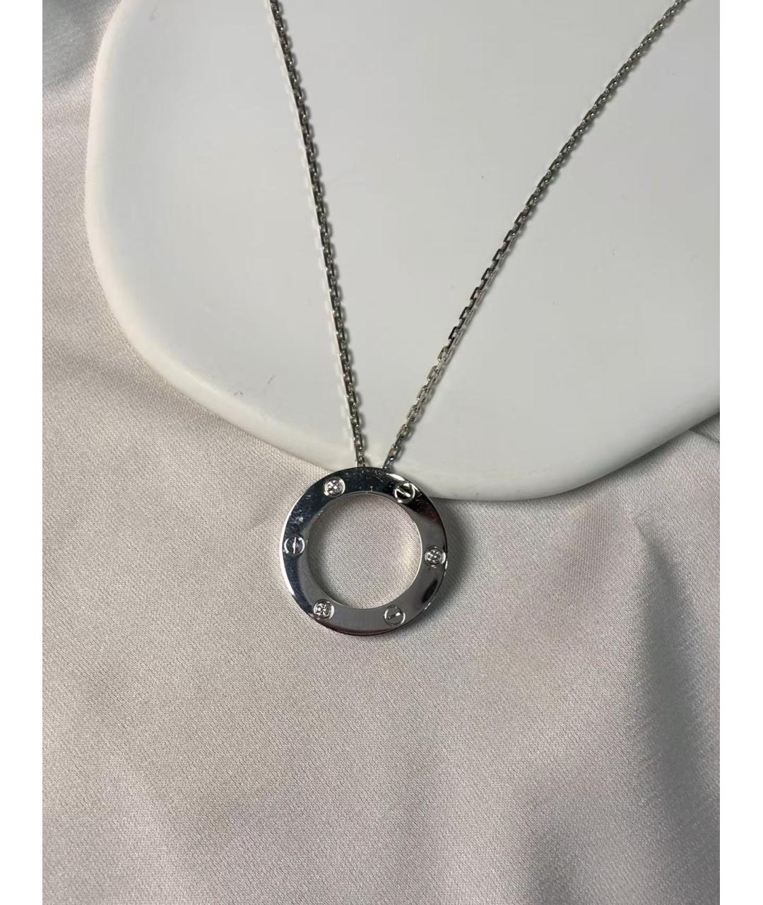 CARTIER Серебряное колье из белого золота, фото 4