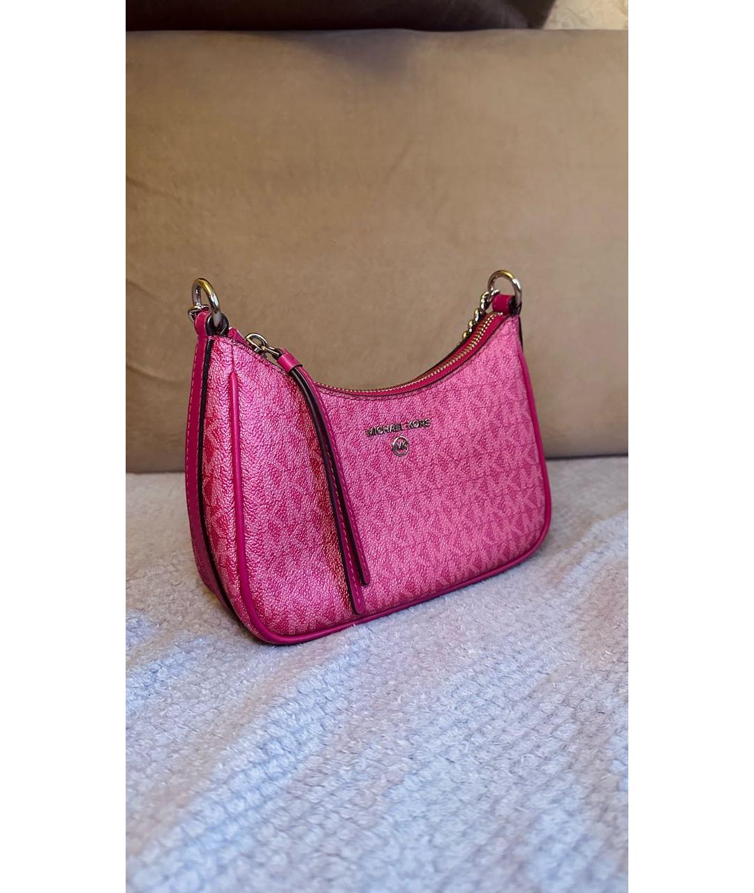 MICHAEL KORS Розовая сумка с короткими ручками из искусственной кожи, фото 2
