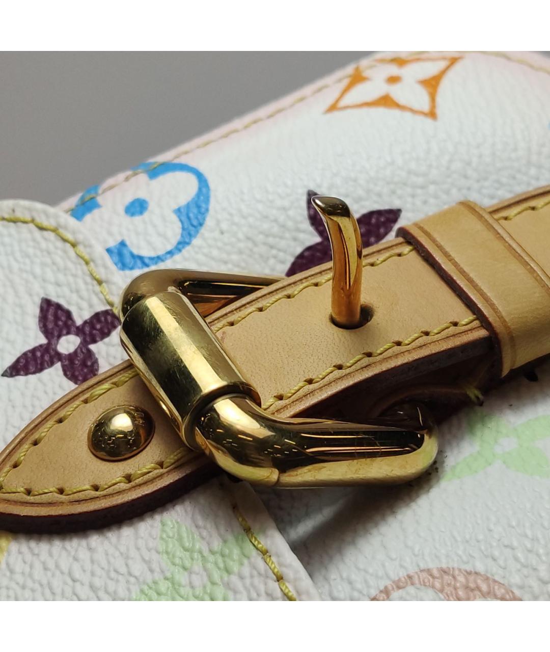LOUIS VUITTON Белая сумка через плечо из искусственной кожи, фото 5