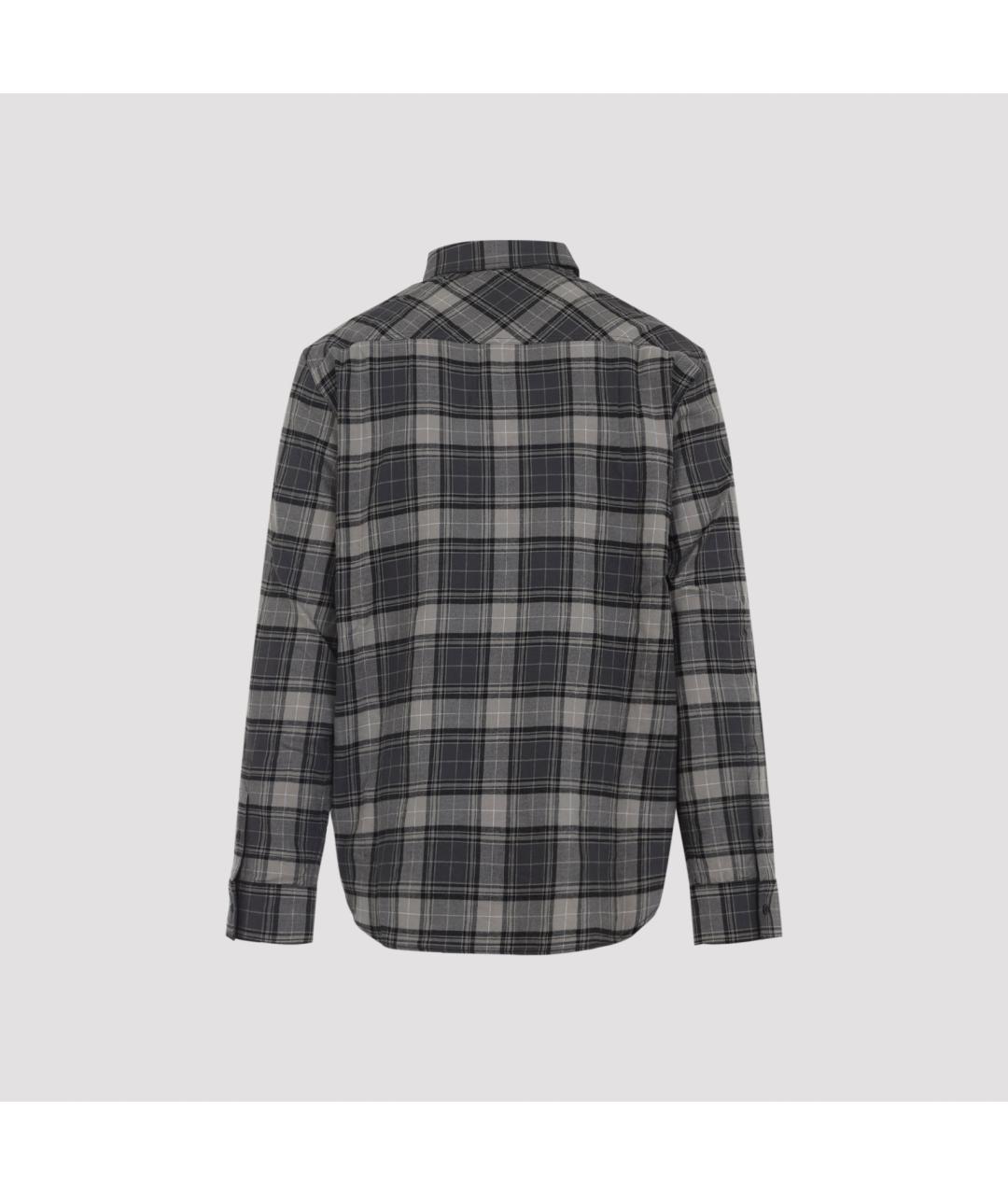 OFF-WHITE Серая хлопковая кэжуал рубашка, фото 3