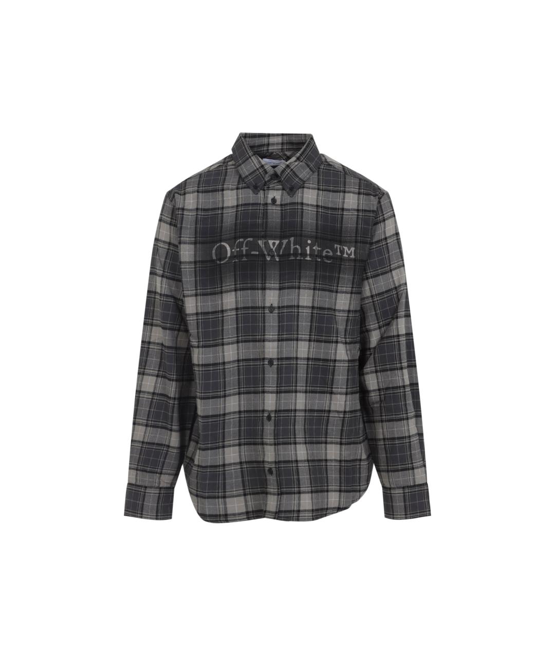 OFF-WHITE Серая хлопковая кэжуал рубашка, фото 1
